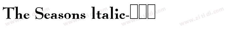 The Seasons ltalic字体转换